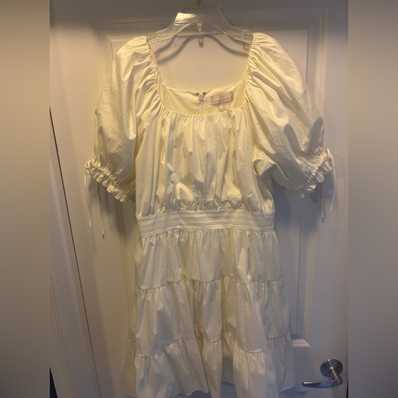 NWOT Rachel Parcell Ivory Puff Sleeve Dress - Picture 2 of 4